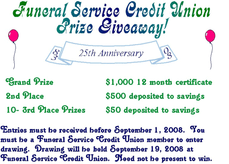 25th Anniversary Giveaway Drawing